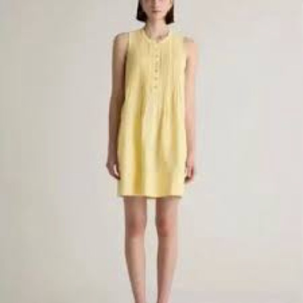 ISO DO NOT BUY - Quince Yellow Linen Swing Dress SZ L or XL